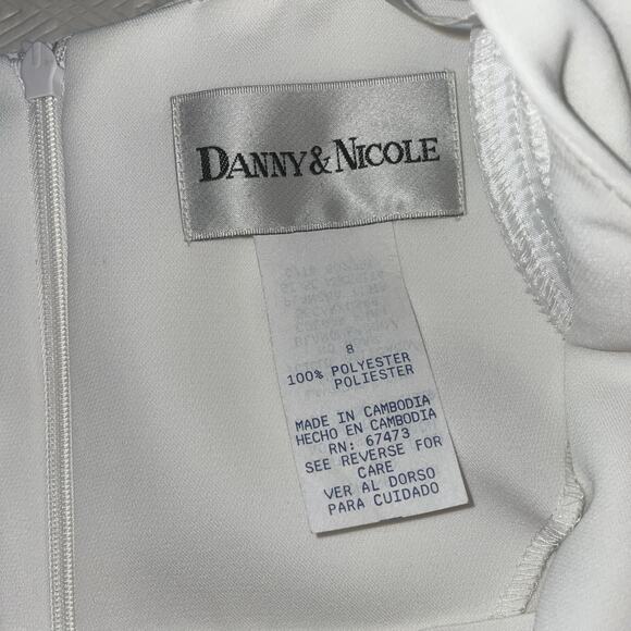 Danny & Nicole Bride/Mother/Grandmother One Piece White Suit Midi Dress Size 8 - Picture 3 of 9